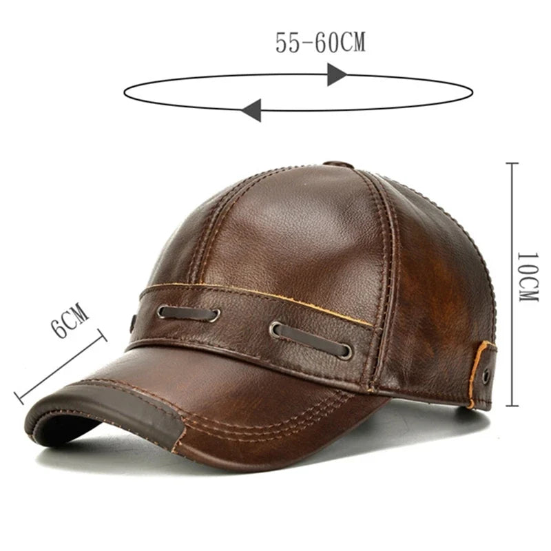 Toulouse Genuine Leather Baseball Cap