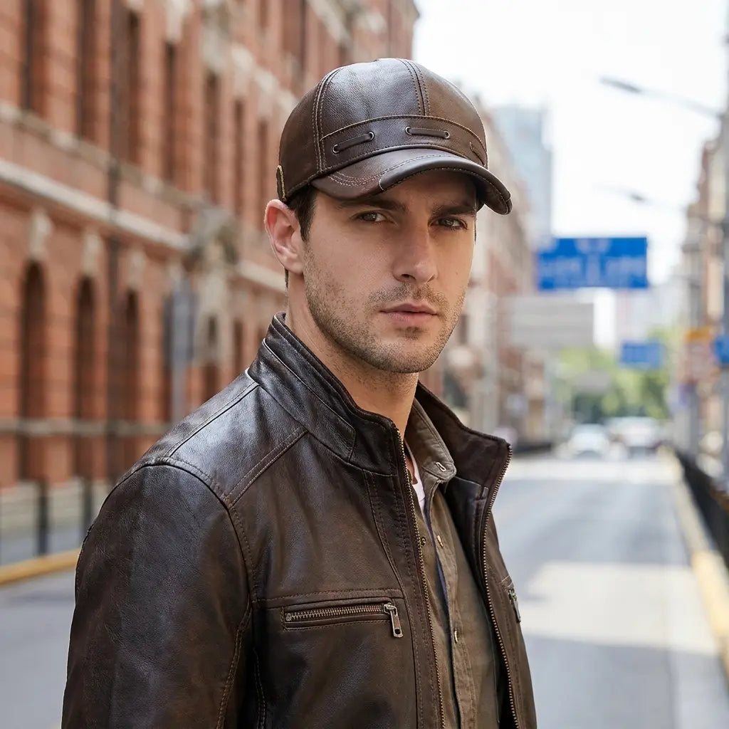 Toulouse Genuine Leather Baseball Cap