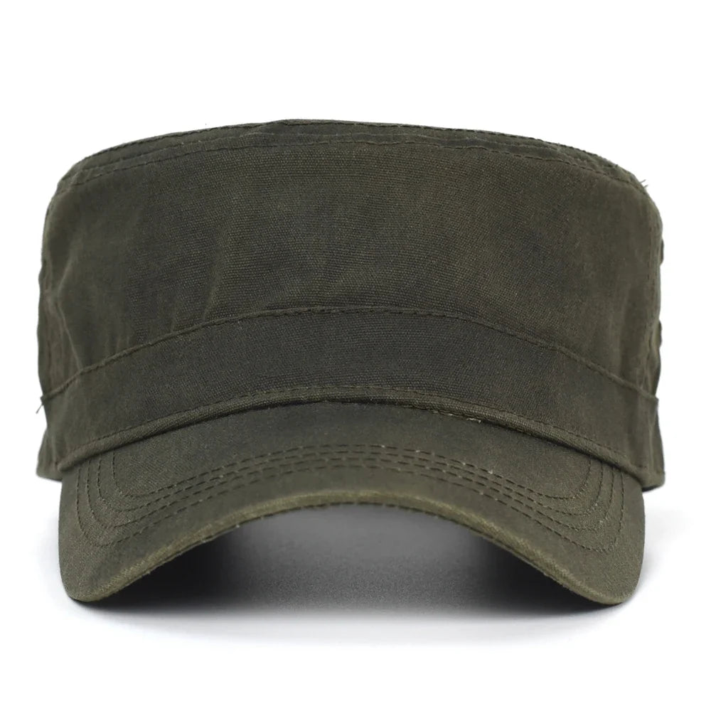 Toulouse Waterproof Distressed Cotton Army Cap