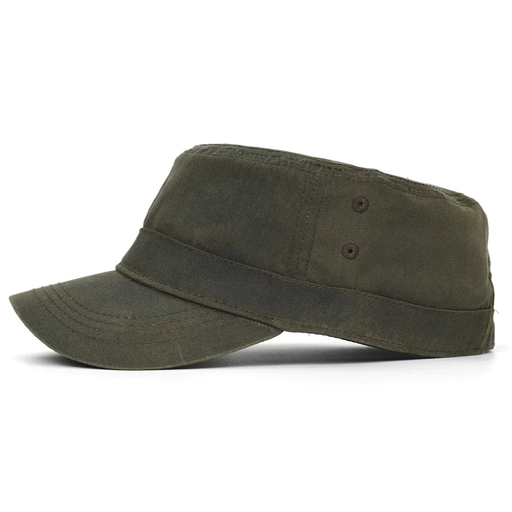 Toulouse Waterproof Distressed Cotton Army Cap