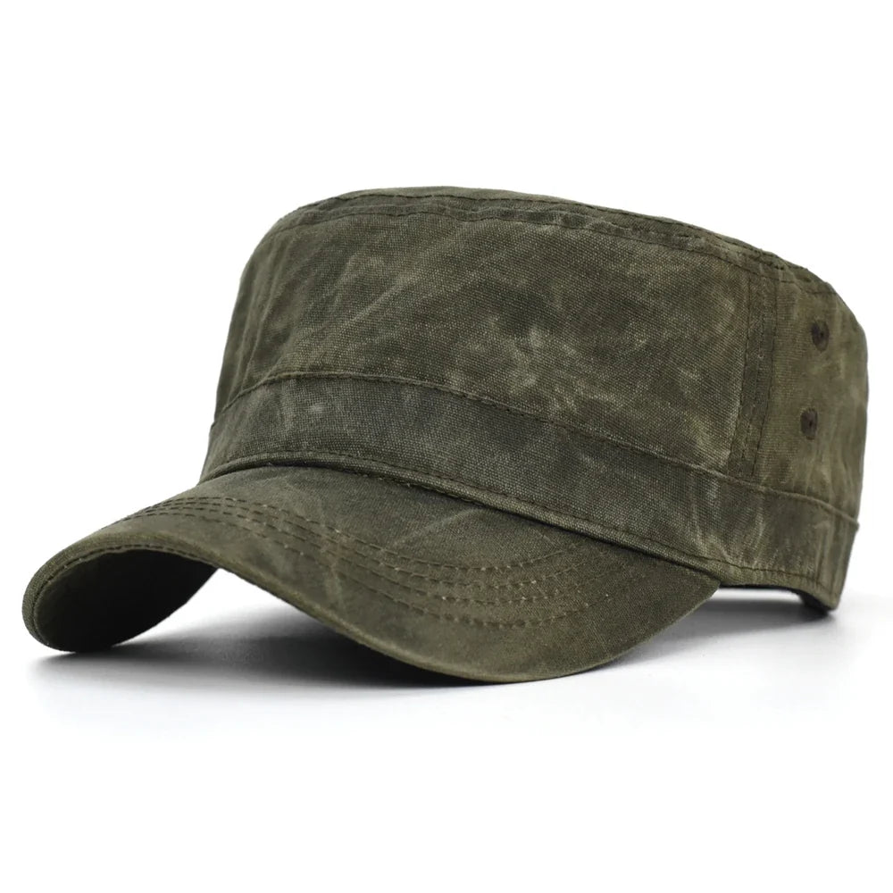 Toulouse Waterproof Distressed Cotton Army Cap