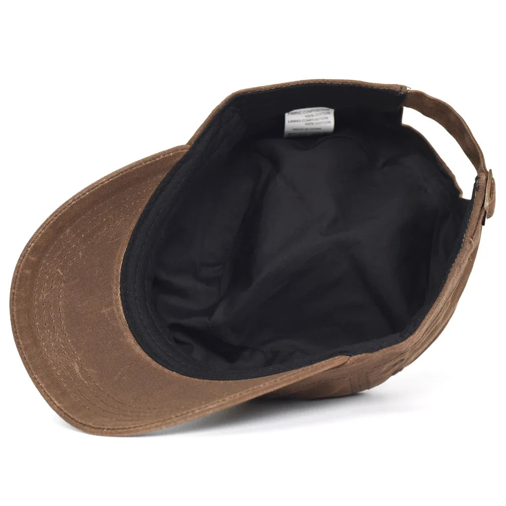 Toulouse Waterproof Distressed Cotton Army Cap