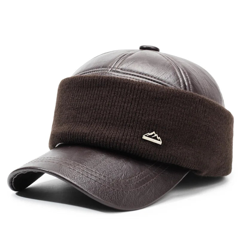 Toulouse Winter Thermal Leather Baseball Cap