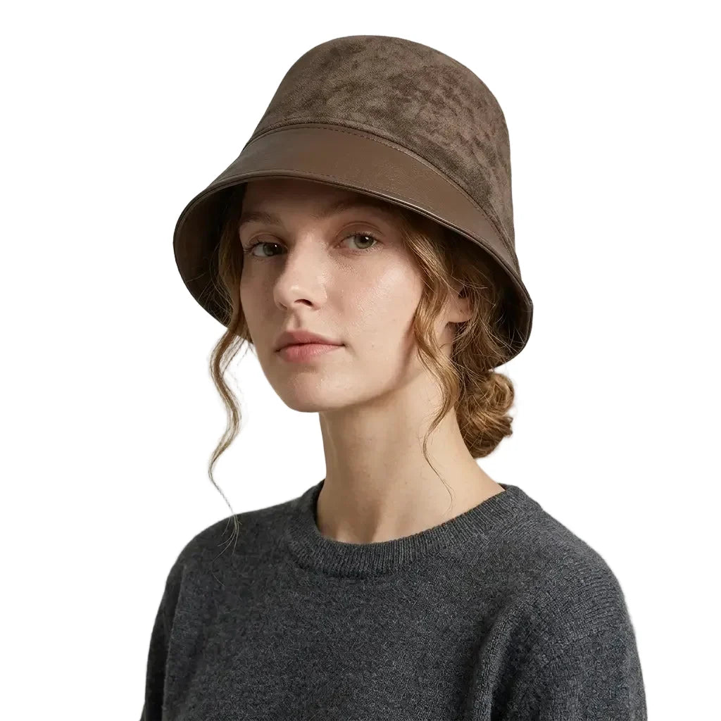 Toulouse Women Handmade Leather Cloche Hat
