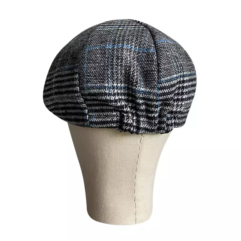 Touraine Plaid Wool Newsboy Cap