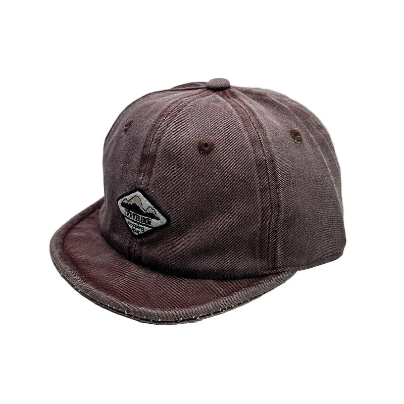 Travelling Washed Cotton Short Brim 6-Panels Baseball Cap