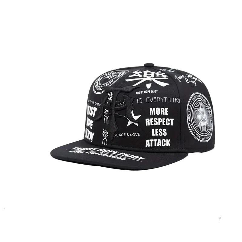 Trust Hope Enjoy Gothic Snapback Cap