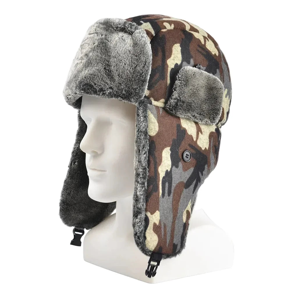 Tucson Winter Fur Camouflage Bomber Hat