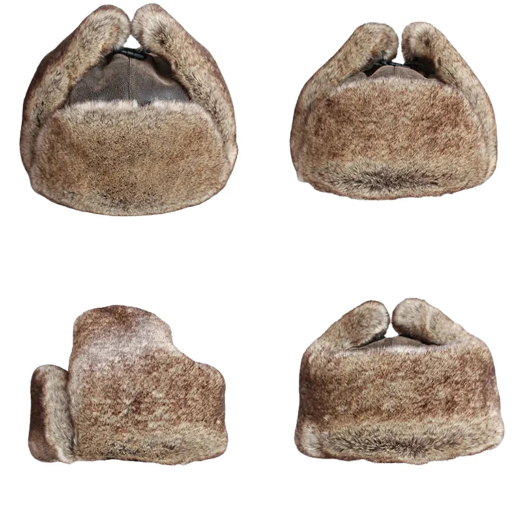 Twin Cities Leather Fur Ushanka Bomber Hat