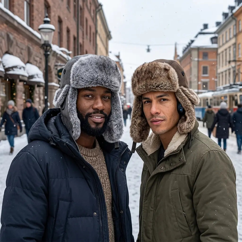Twin Cities Leather Fur Ushanka Bomber Hat