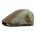 Twin Cities Tartan Striped Cotton Flat Cap