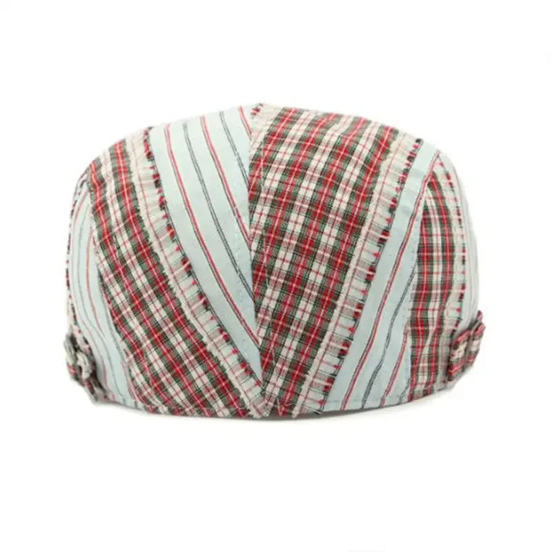 Twin Cities Tartan Striped Cotton Flat Cap