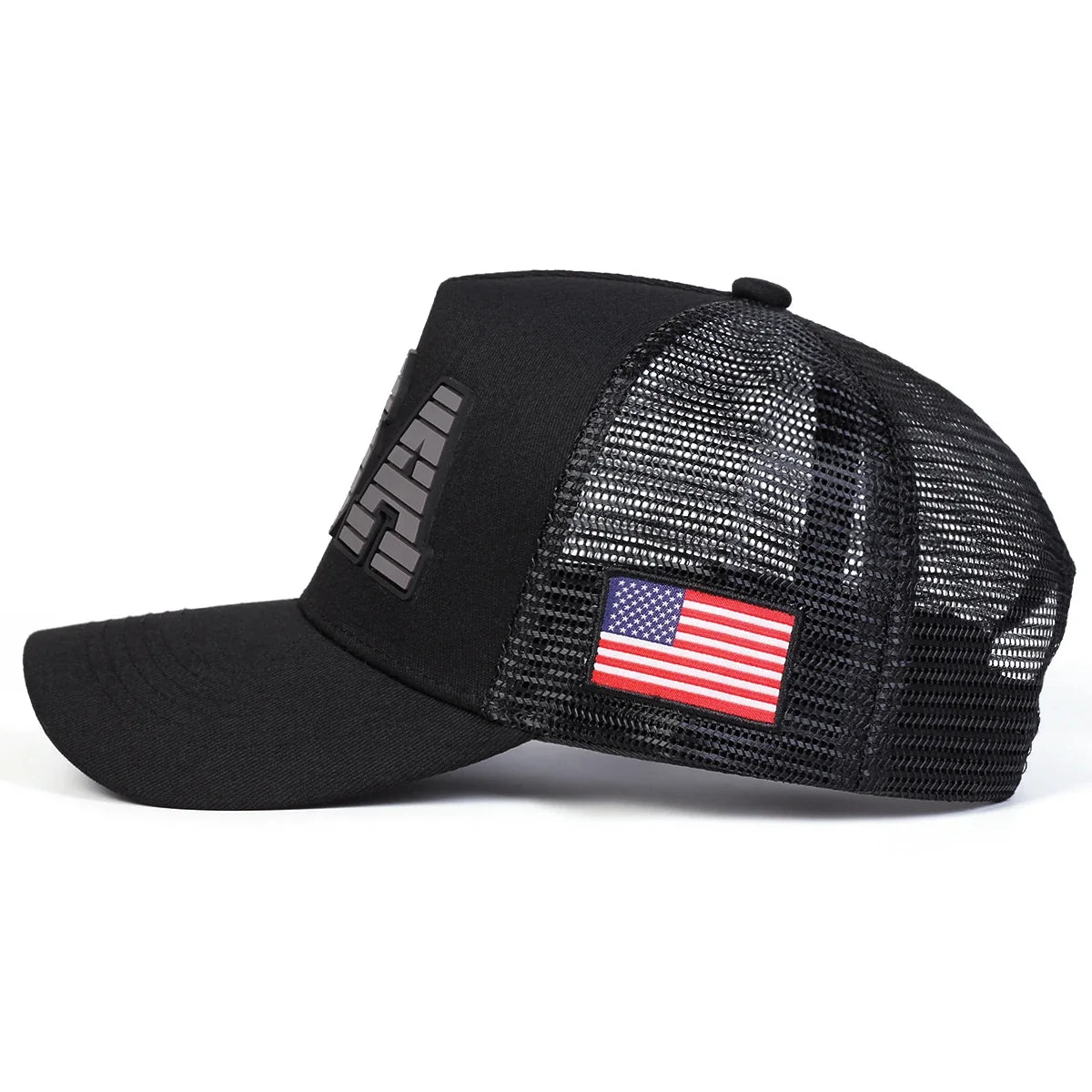 USA Flag Embroidered Trucker Cap