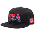 USA Flag Plain Snapback Cap