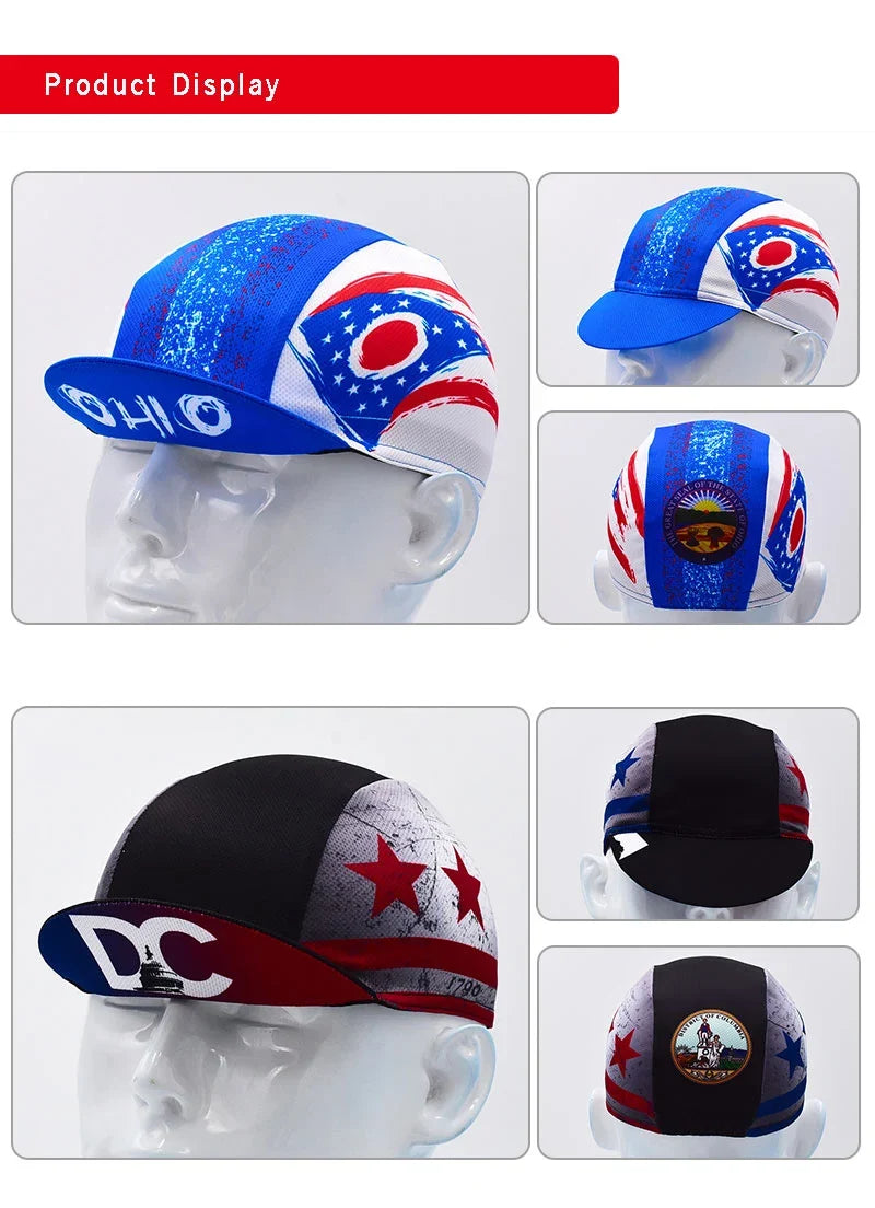 United States Retro Breathable Cycling Cap