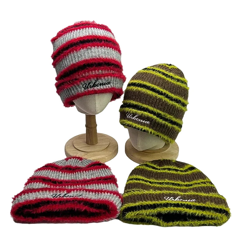 Urbania Knitted Striped Beanie