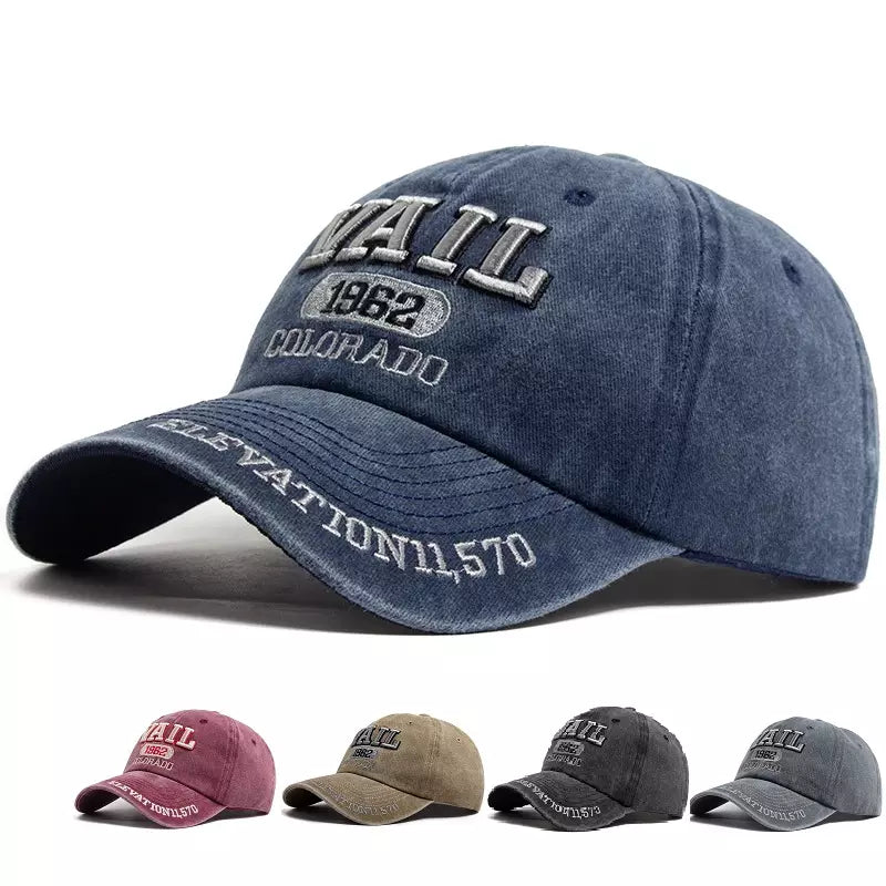 Vail Colorado 1962 Washed Cotton Baseball Cap