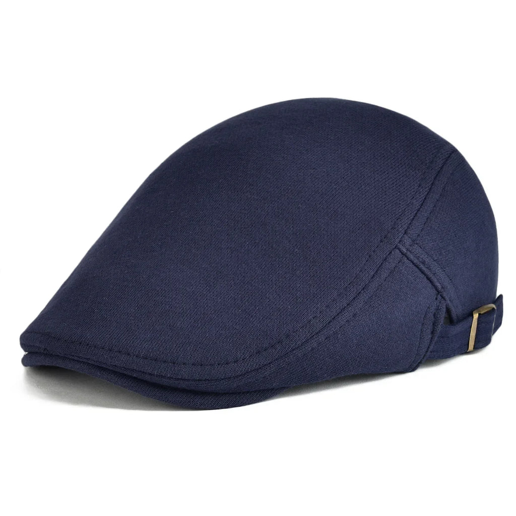 Vancouver Adjustable Plain Cotton Flat Cap