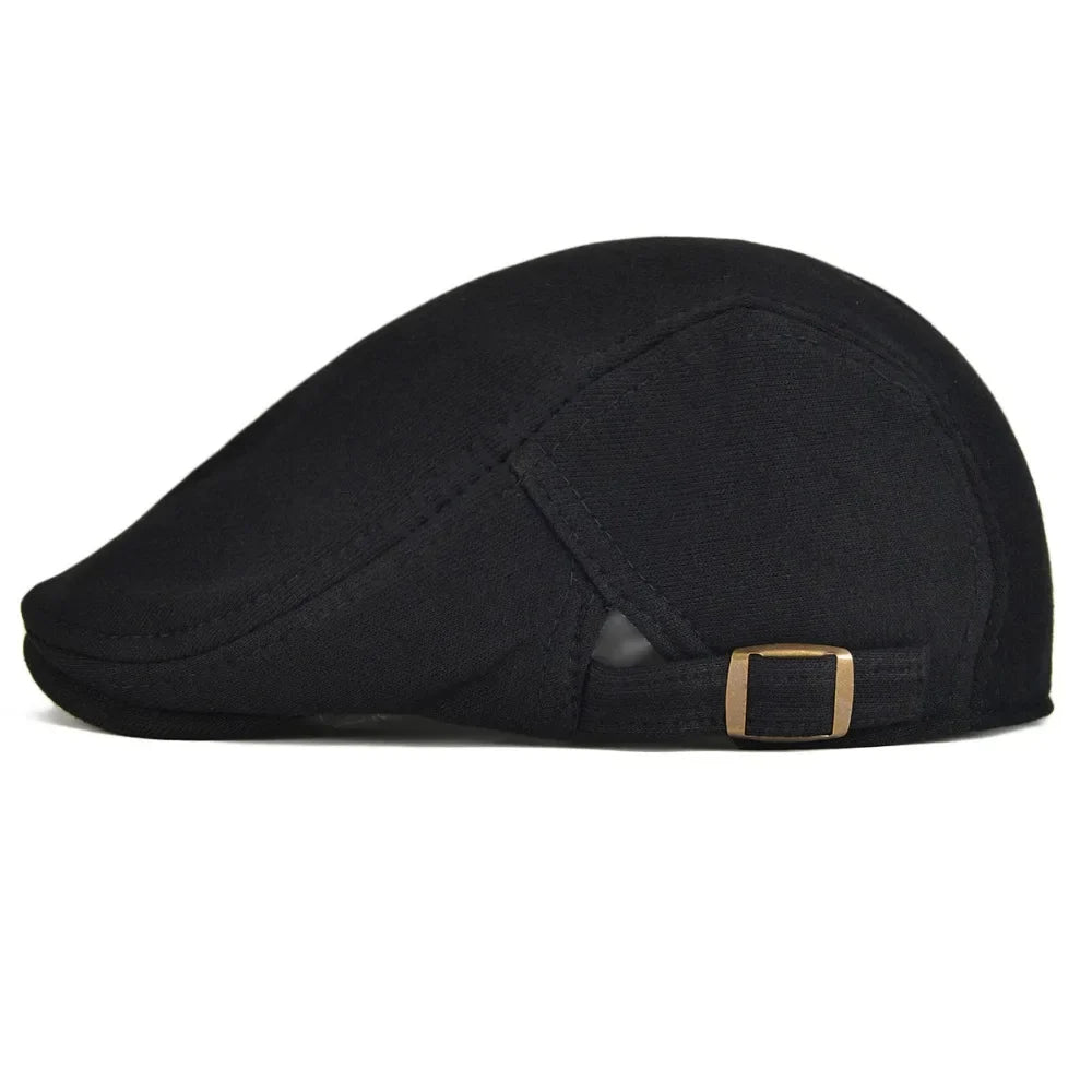 Vancouver Adjustable Plain Cotton Flat Cap