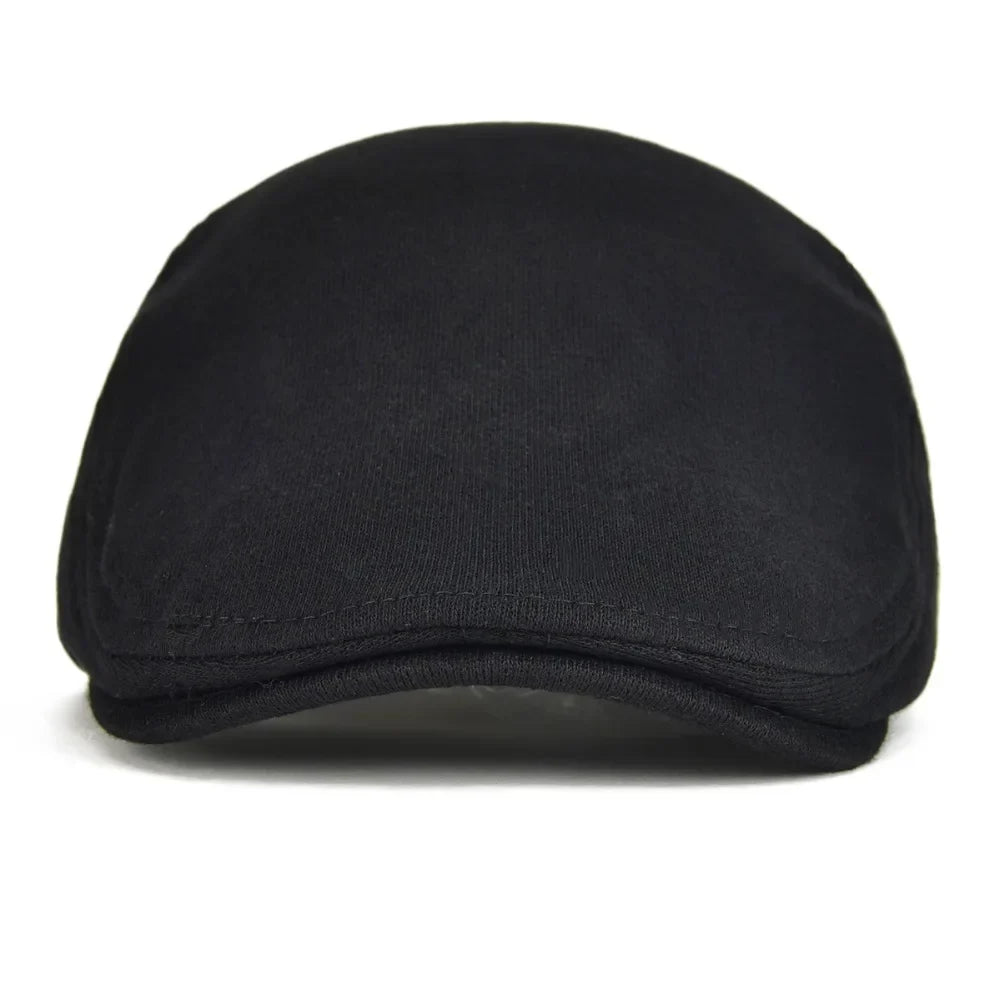 Vancouver Adjustable Plain Cotton Flat Cap
