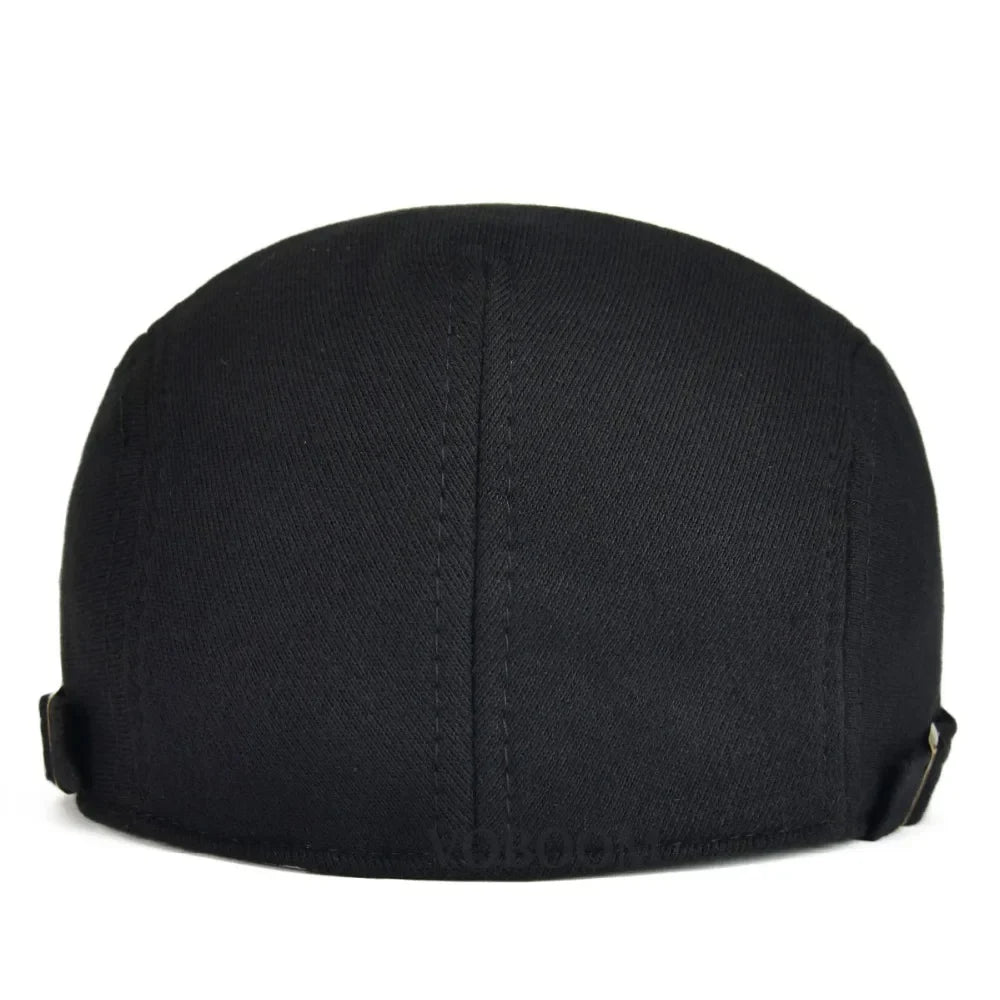 Vancouver Adjustable Plain Cotton Flat Cap