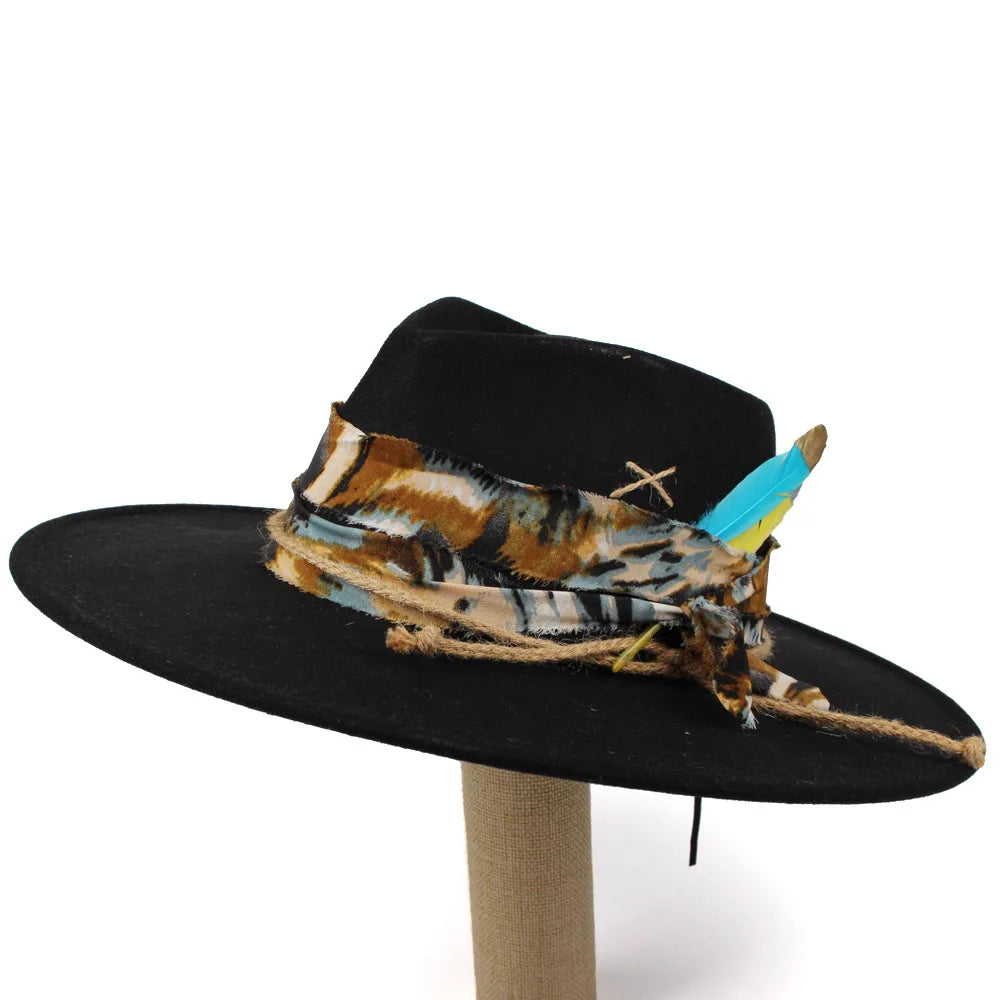 Venecia Bohemian Wide Brim Cotton Fedora Hat