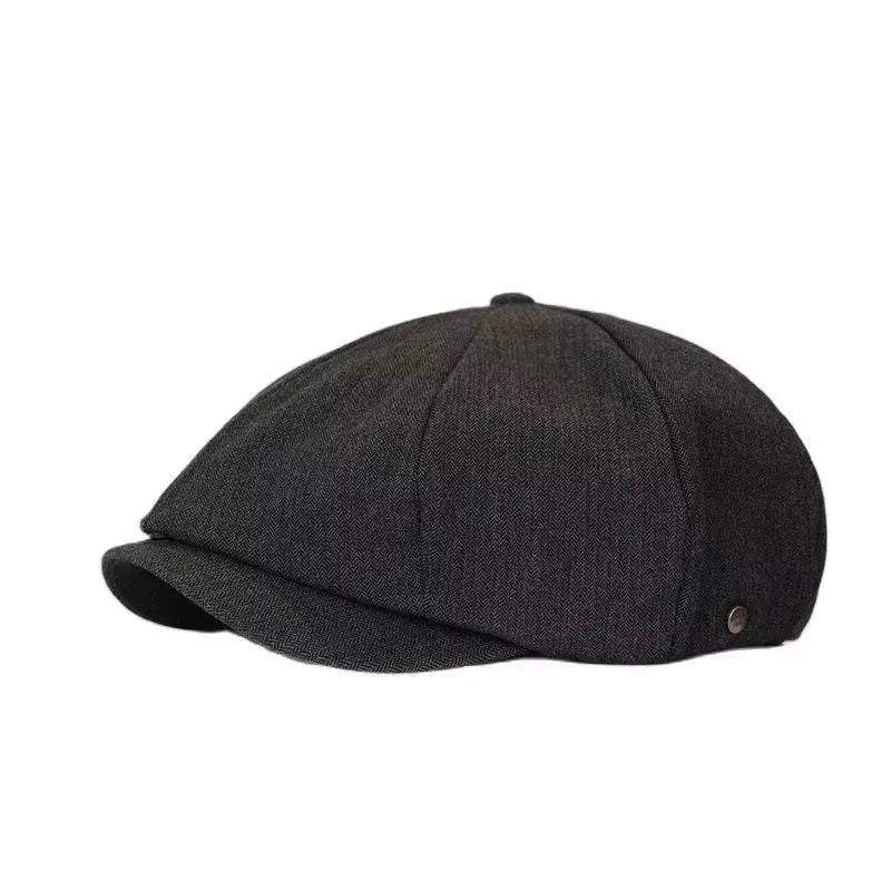 Vermillion Cotton Newsboy Cap