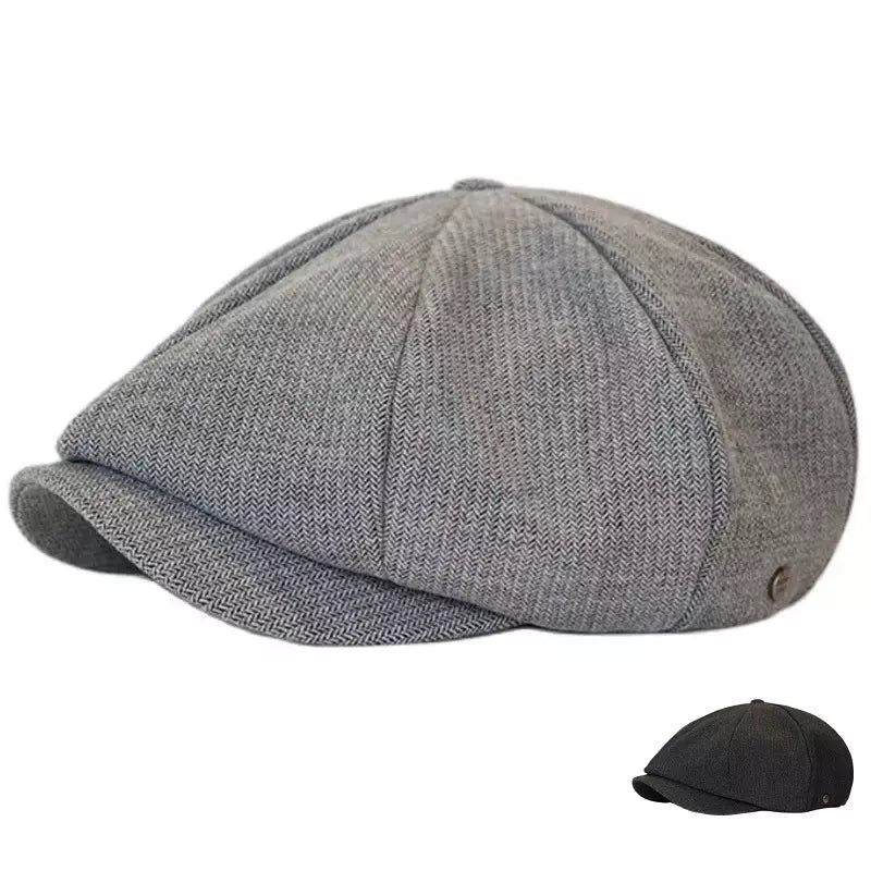 Vermillion Cotton Newsboy Cap