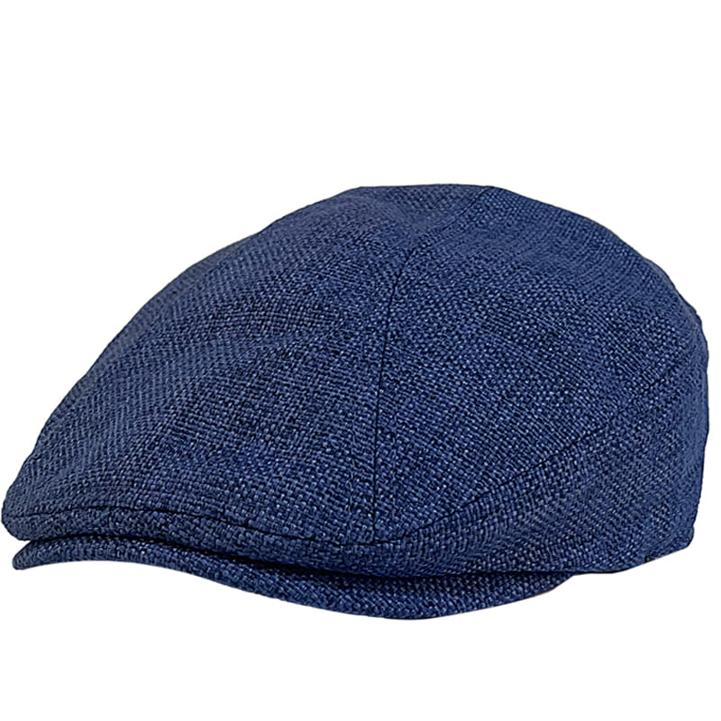 Verona Plain Linen Flat Cap