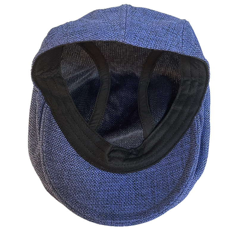 Verona Plain Linen Flat Cap