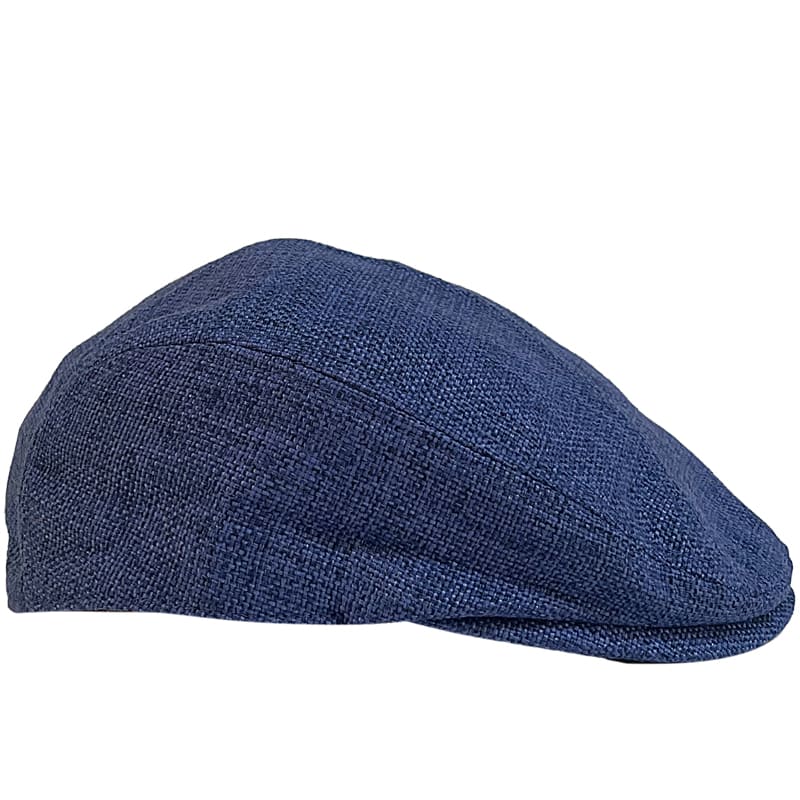 Verona Plain Linen Flat Cap
