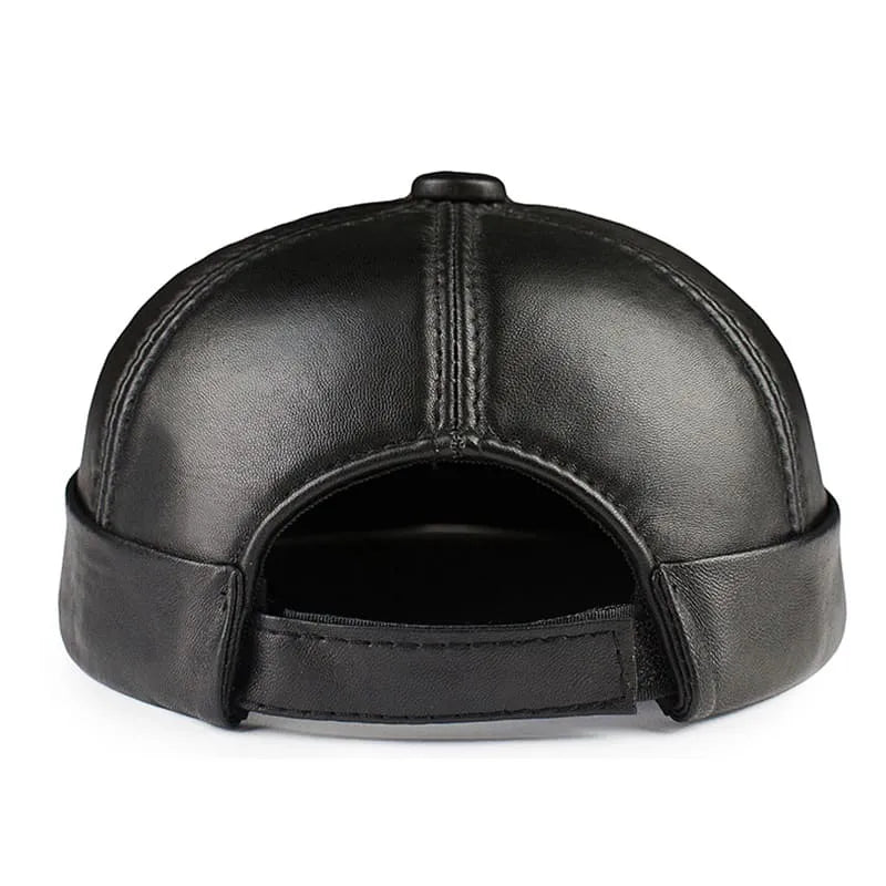 Vintage Genuine Leather Docker Cap