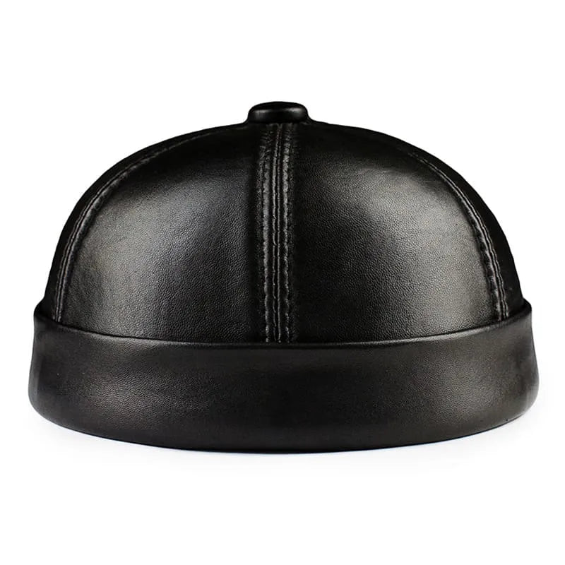 Vintage Genuine Leather Docker Cap
