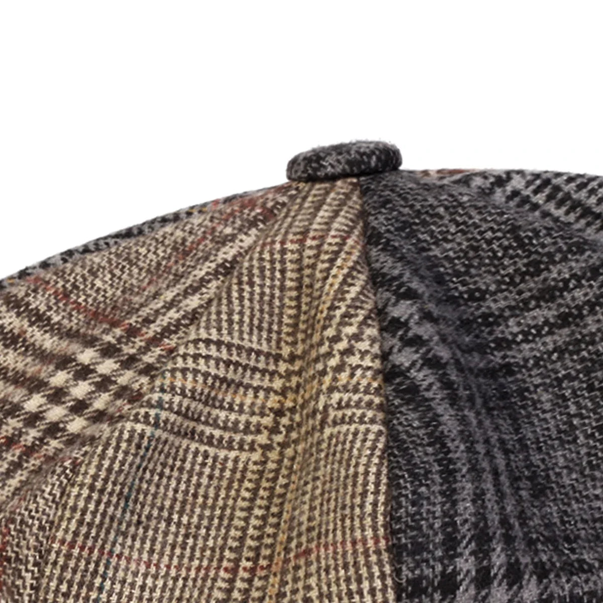 Vittorio Patchwork Tartan Newsboy Cap