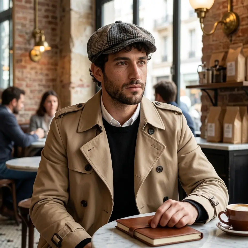 Vittorio Patchwork Tartan Newsboy Cap