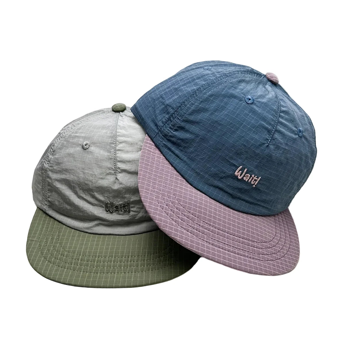 Wait! Retro Breathable Flat Visor Baseball Cap