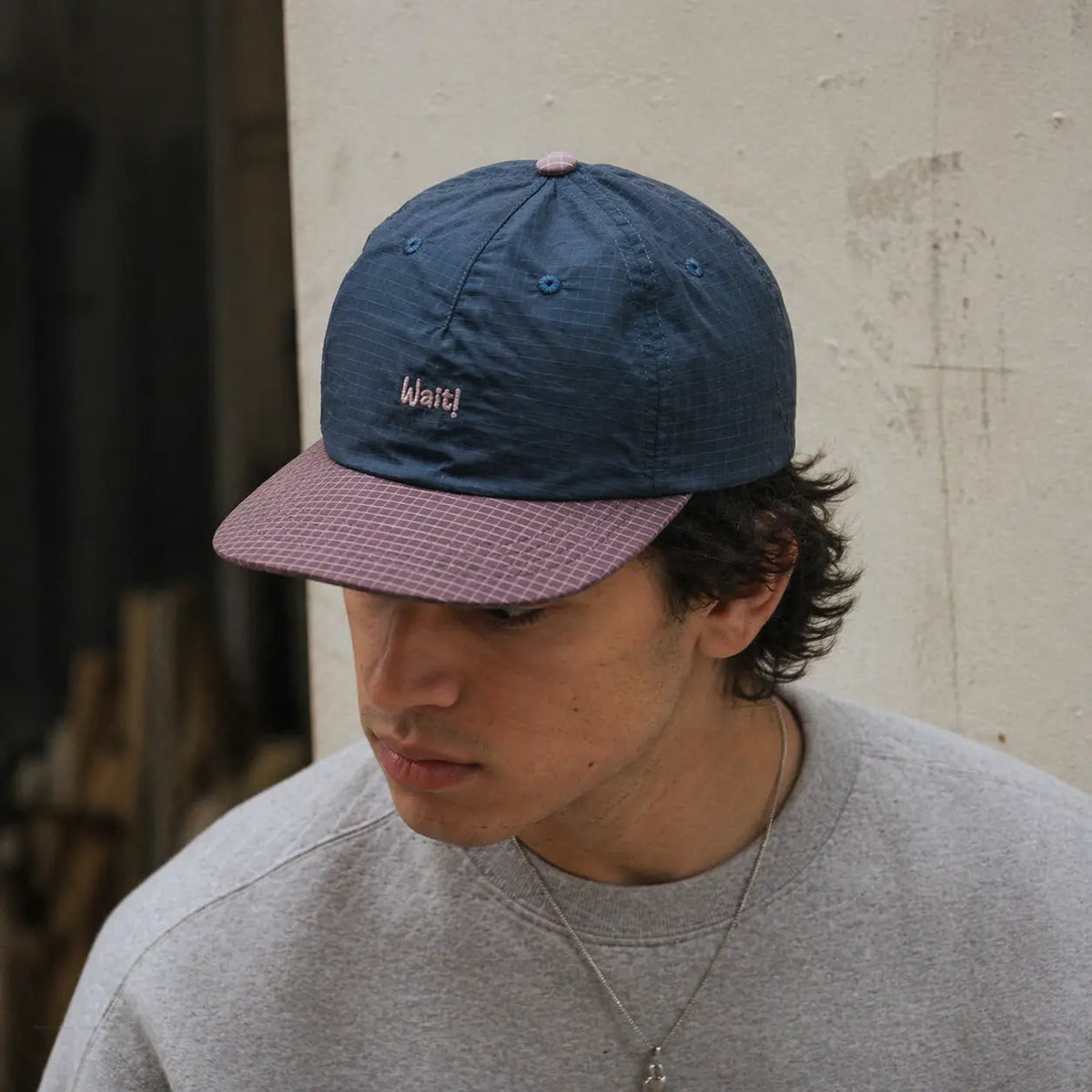 Wait! Retro Breathable Flat Visor Baseball Cap