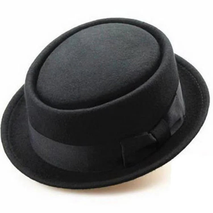 Walter Black Wool Porkpie Hat