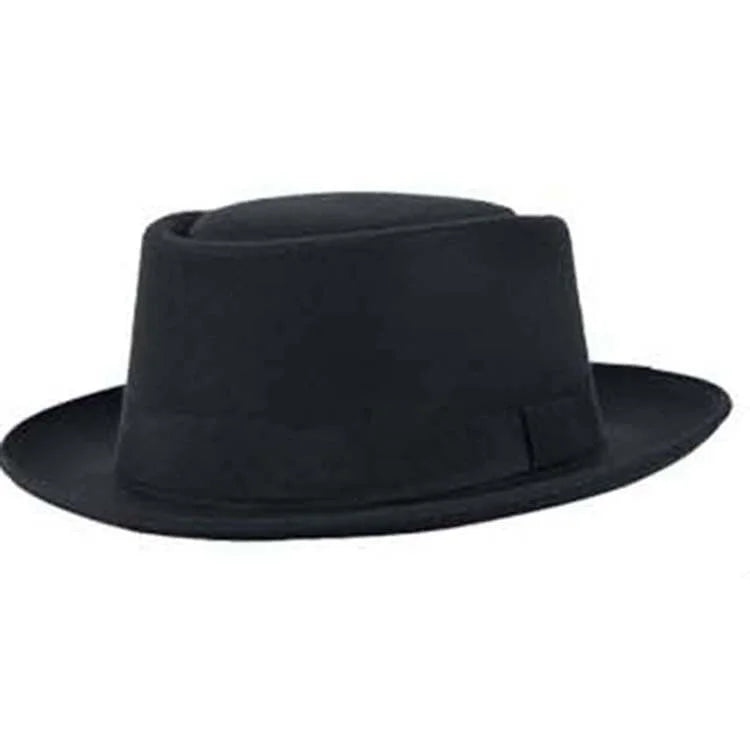 Walter Black Wool Porkpie Hat