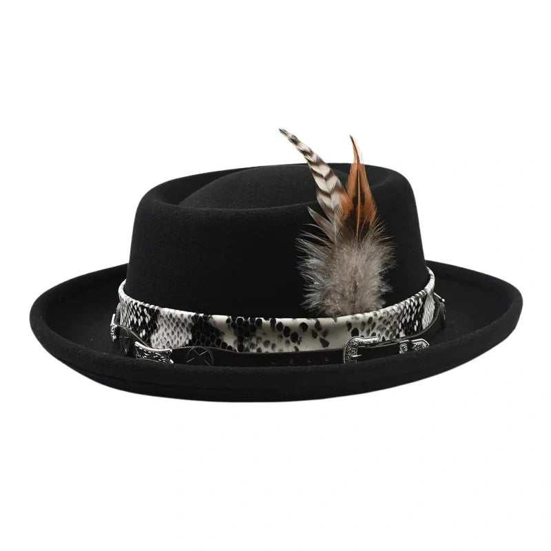 Watson Feathers Wool Porkpie Hat