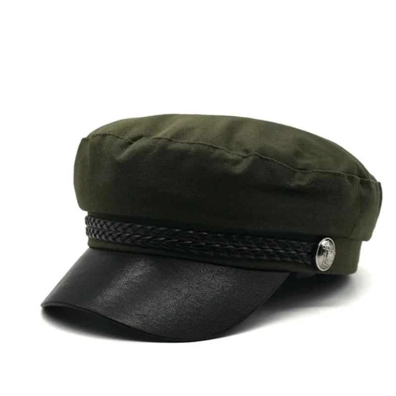 Watson Women Cotton Leather Sailor Cap