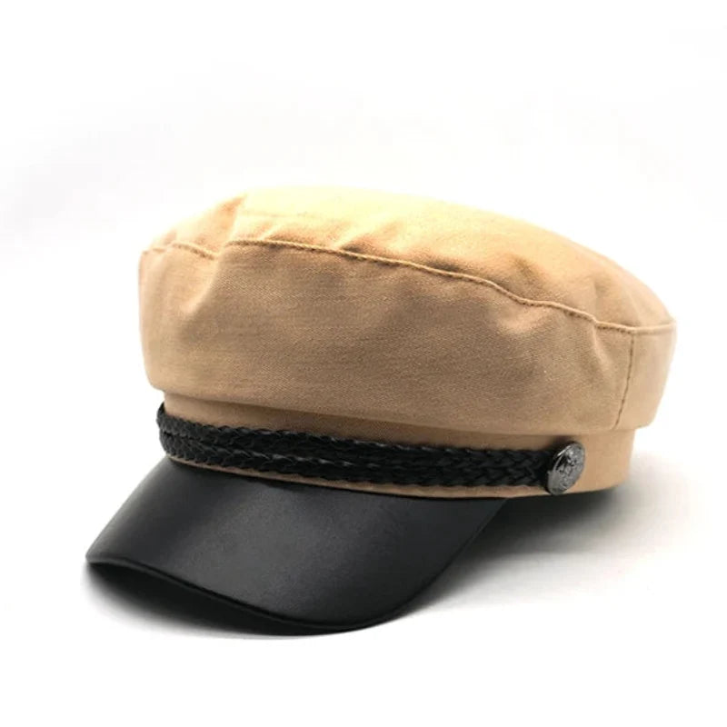 Watson Women Cotton Leather Sailor Cap