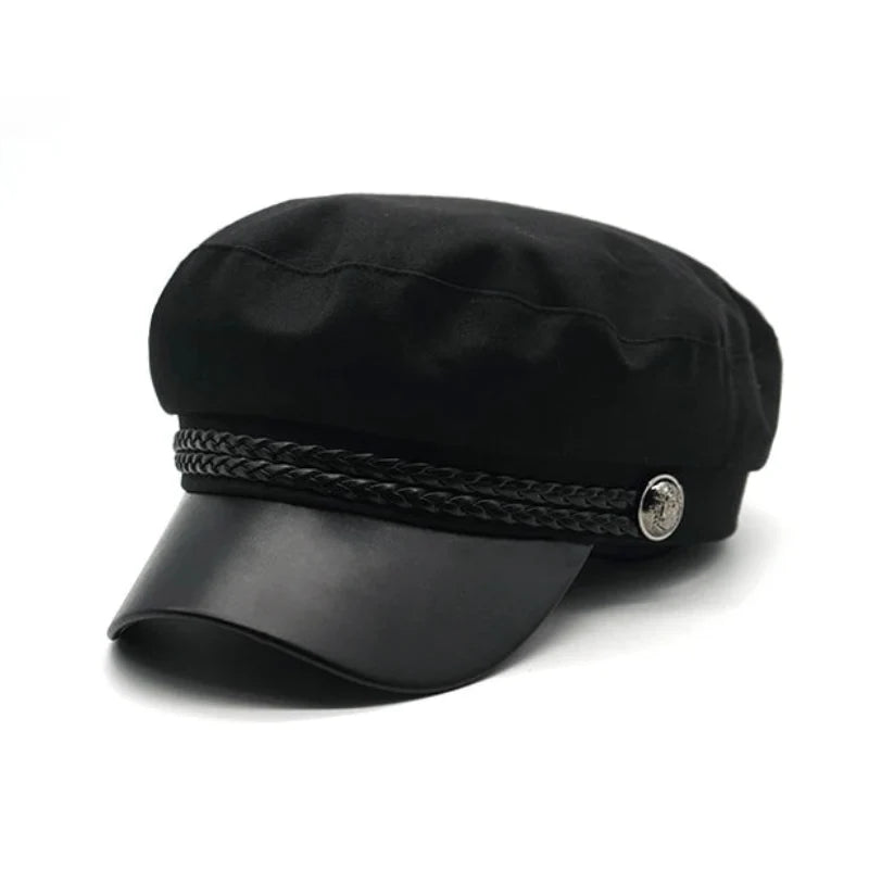 Watson Women Cotton Leather Sailor Cap