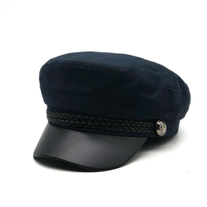 Watson Women Cotton Leather Sailor Cap