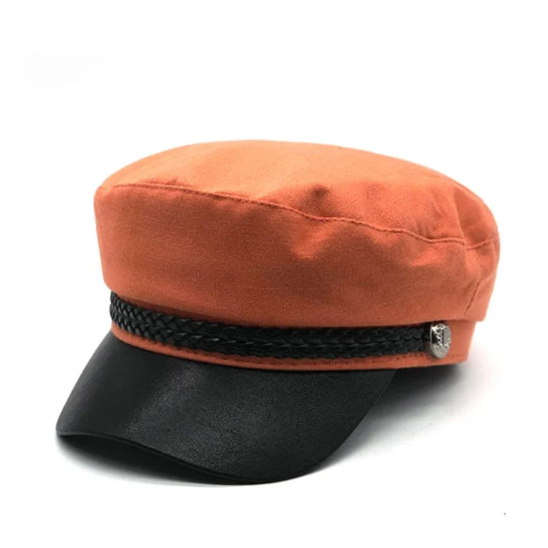Watson Women Cotton Leather Sailor Cap