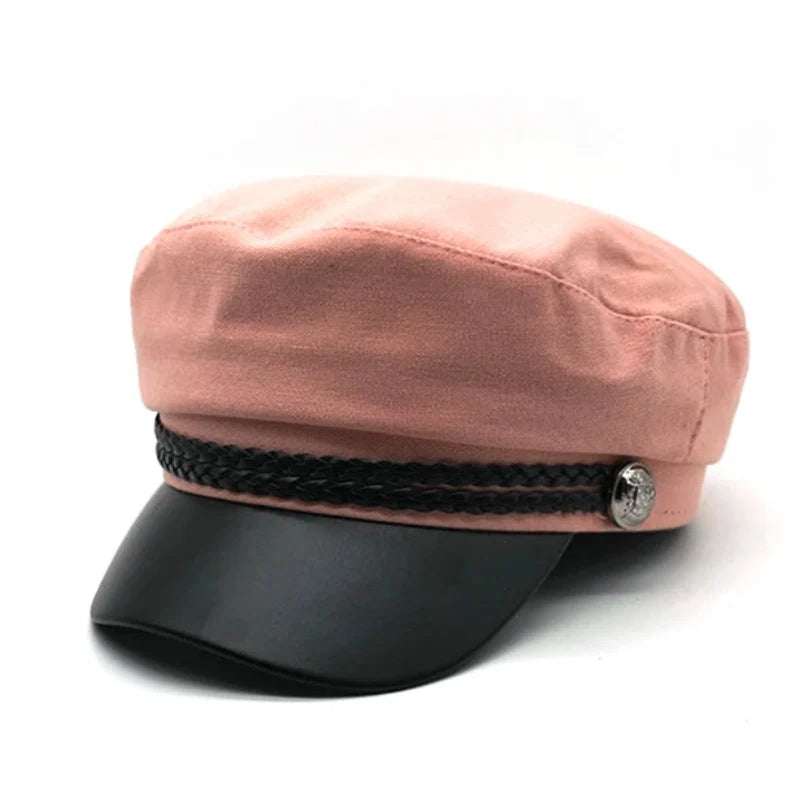 Watson Women Cotton Leather Sailor Cap
