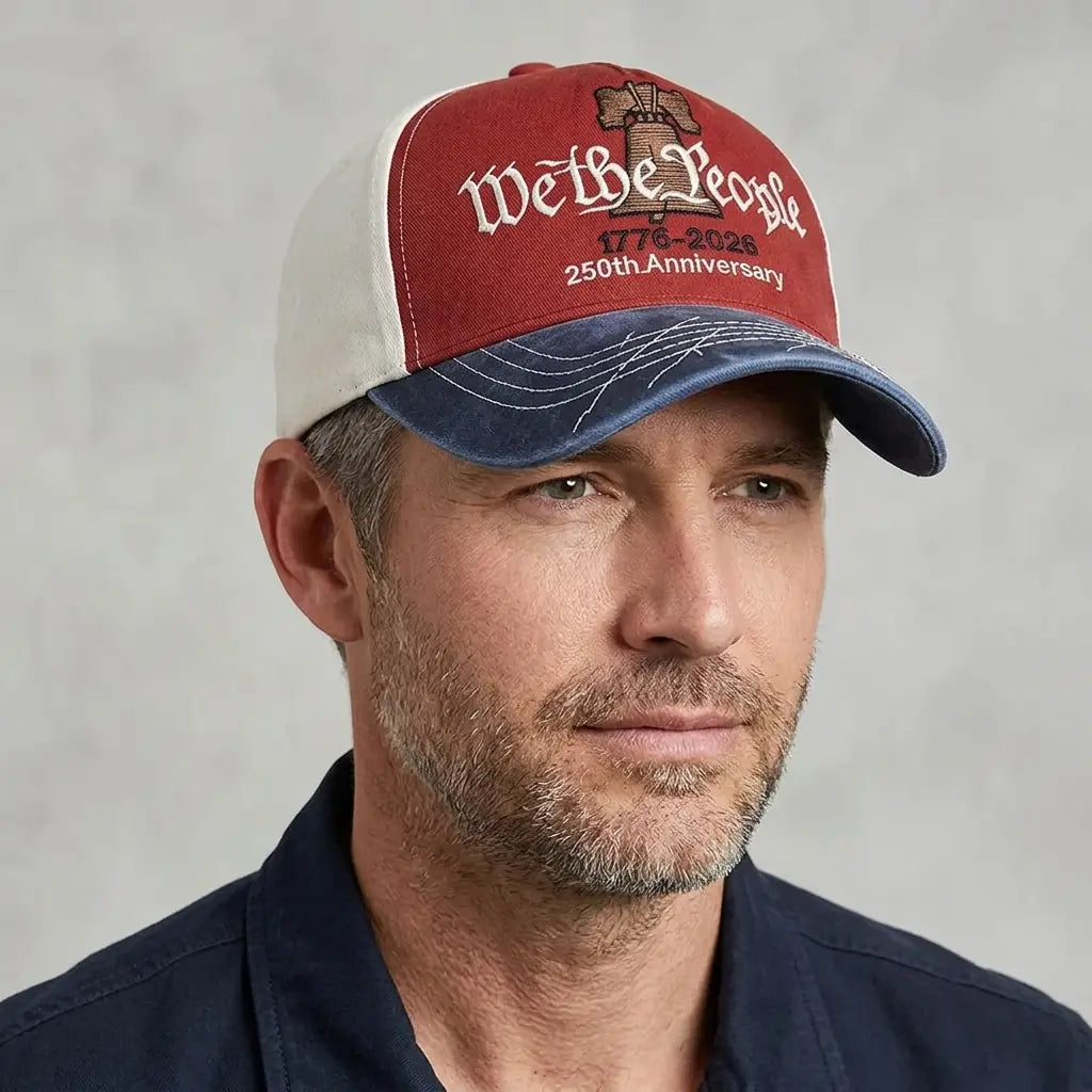 We The People USA 250th Anniversary Red Cotton Baseball Cap