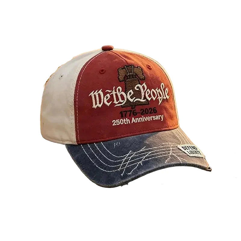 We The People USA 250th Anniversary Red Cotton Baseball Cap