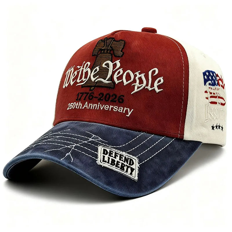 We The People USA 250th Anniversary Red Cotton Baseball Cap
