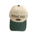 Weekend Holiday Dayoff Beige Baseball Cap